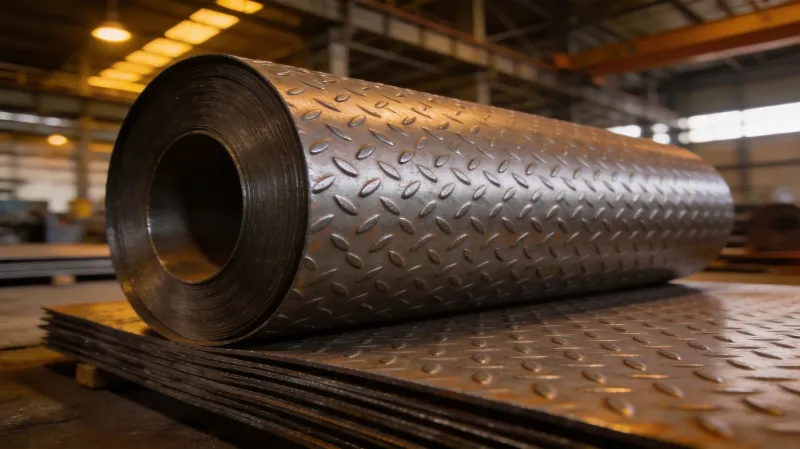 Chequered Steel Plate Surface Pattern